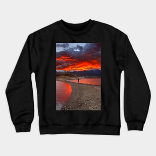 Fire in the sky - Lake Plastiras Crewneck Sweatshirt